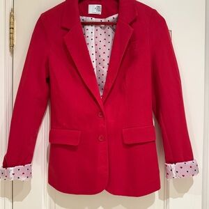 Vero Moda Red Blazer with Polka Dot Lining